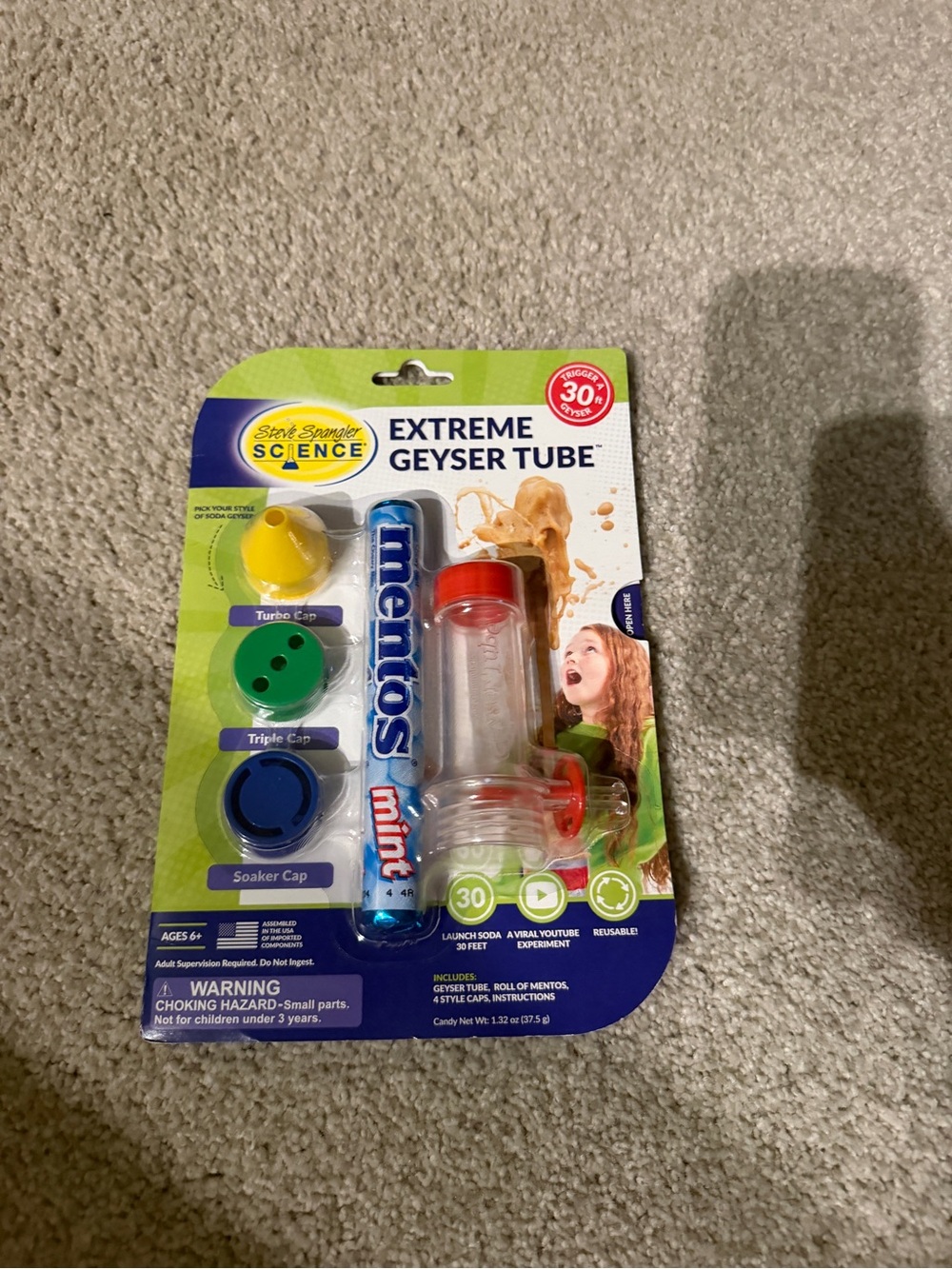 Skrib Sprouts Science Extreme Geyser Tube Kids Toy - Mint/Red/Blue